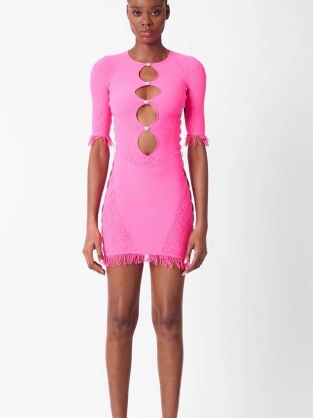 Poster Girl Miranda Lace-Trim Mini Dress